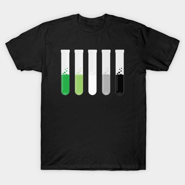 Aro Pride Test Tubes T-Shirt by VernenInk